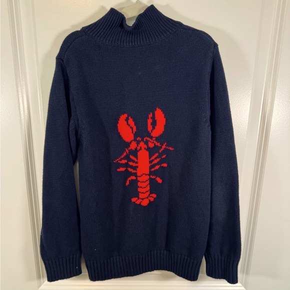 Classic Prep Children’s Wear Boys Navy Lobster Sweater Size 6 - Picture 1 of 3